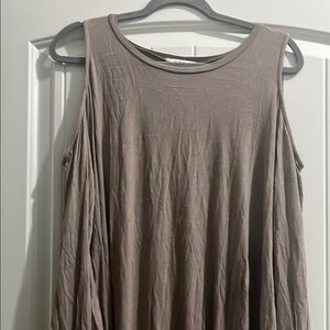 Elegant Taupe Sleeveless Top